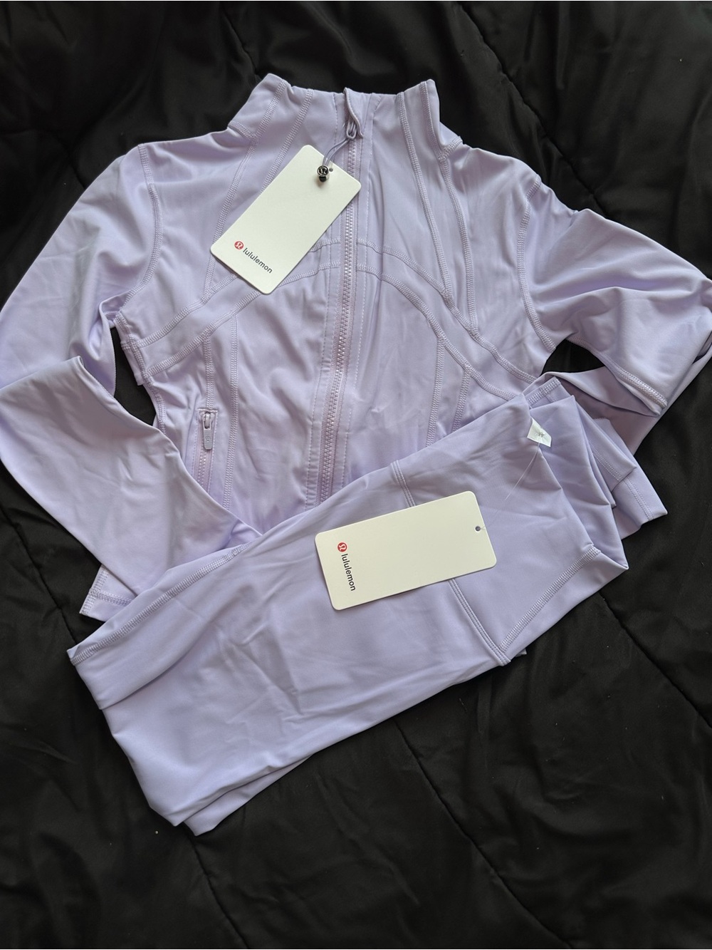 lululemon athletica Women’s Lavender Athletic Zip Jacket and Leggings Set